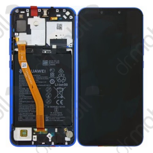 Kijelző érintőpanel LCD Huawei P Smart Plus (Nova 3i) kék komplett kerettel (akkumulátor, hangszóró,bekapcsoló gomb flex) 02352BUH